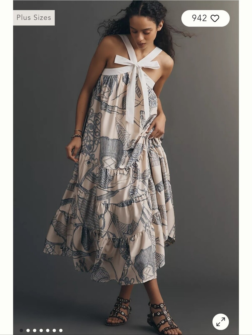 Maude Club Bobbi Halter Bow Midi DressMaude Club - Picture 1 of 4